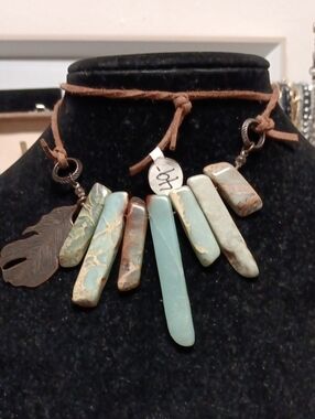 Jasper Stone Pendant Necklace